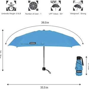 Yoobure Small Mini Umbrella with Case Light Compact Design Perfect for Travel Lightweight Portable Parasol Outdoor Sun&Rain Umbrellas